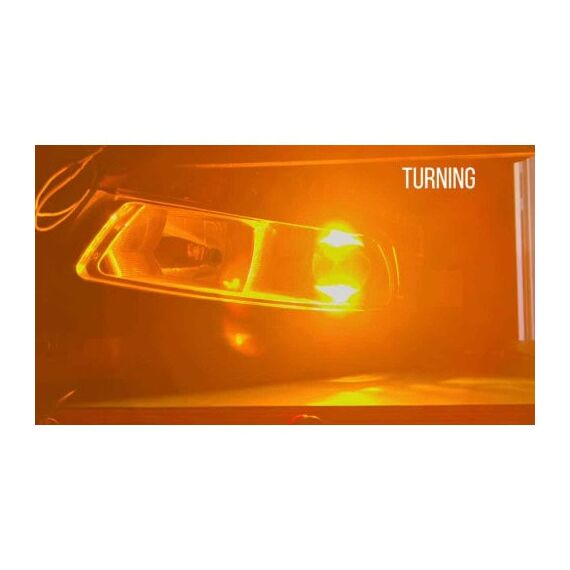 Set lupe LED far 12V cu functie de lumina de zi DRL si semnalizare 6000K Cod: NVEL-LENS-DRL01-poza 4-Dacenergy.ro
