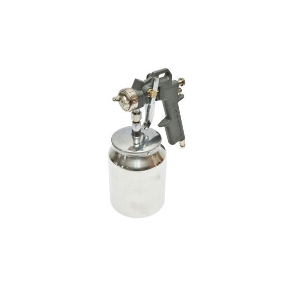 Pistol de vopsit cu aer comprimat 1L, cupa din inox in partea de jos, duza 1.5mm Cod: BK79599-poza 2-Dacenergy.ro