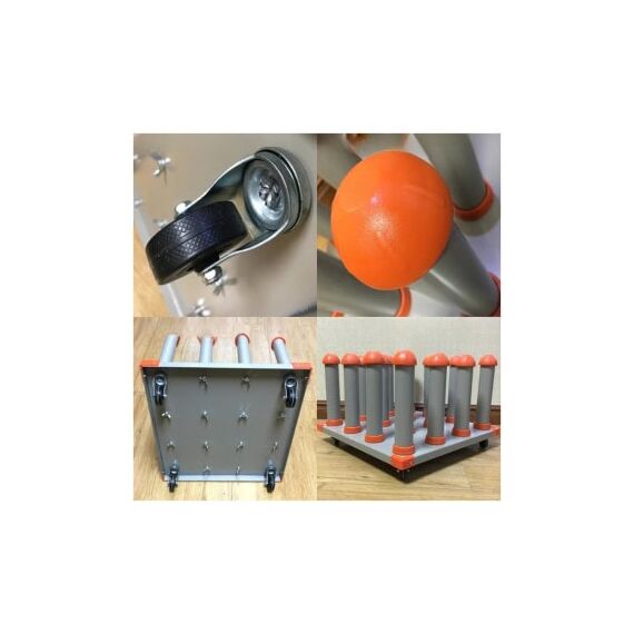 Stand de depozitare compatibil role folie/autocolant, capacitate 16 role, dimensiune 45x45cm Cod: DP-1645-poza 6-Dacenergy.ro
