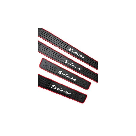 Set 4 ornamente protectie praguri  din cauciuc compatibil Logan III  Cod: PRGC001LG-poza 5-Dacenergy.ro