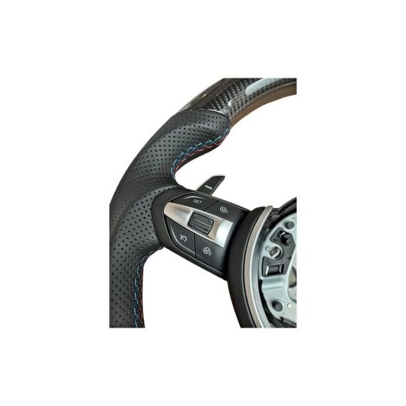 Volan sport piele si carbon  compatibil cu modelele BMW Seria 1 F20,F21 Seria 2 F22,F23,F45,F87 Seria 3 F30,F31,F34 Seria 4 F32,F33,F36,F82,F83 X5 - F15 X3 - F25 Cod: OCH-10-poza 3-Dacenergy.ro