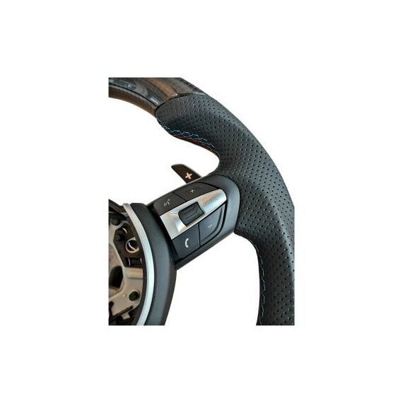 Volan sport piele si carbon  compatibil cu modelele BMW Seria 1 F20,F21 Seria 2 F22,F23,F45,F87 Seria 3 F30,F31,F34 Seria 4 F32,F33,F36,F82,F83 X5 - F15 X3 - F25 Cod: OCH-10-poza 4-Dacenergy.ro