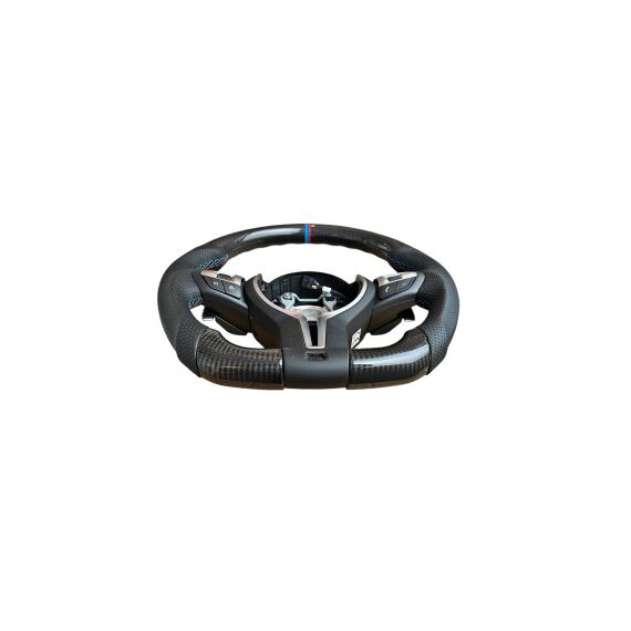 Volan sport piele si carbon  compatibil cu modelele BMW Seria 1 F20,F21 Seria 2 F22,F23,F45,F87 Seria 3 F30,F31,F34 Seria 4 F32,F33,F36,F82,F83 X5 - F15 X3 - F25 Cod: OCH-10-poza 2-Dacenergy.ro