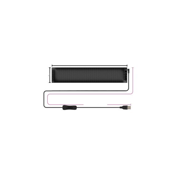Afisaj LED programabil Eyes Devil, control Bluetooth si telecomanda, USB 5V, 102x348mm  Cod: FST-EY2064-poza 3-Dacenergy.ro