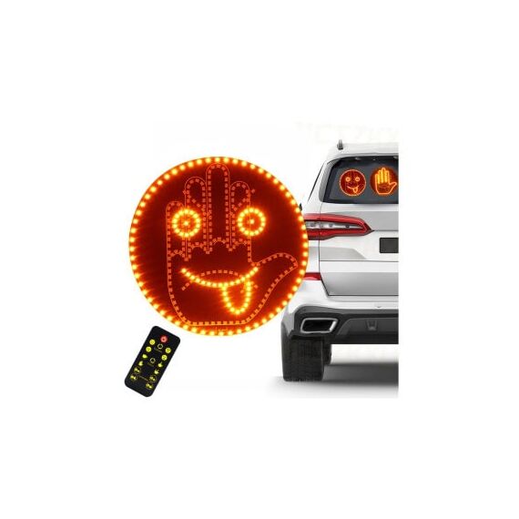 Panou LED tip emoticon zambaret , programabil, cu afisaje personalizabile controlate din telecomanda 12 gesturi Cod: FS-1804-poza 3-Dacenergy.ro