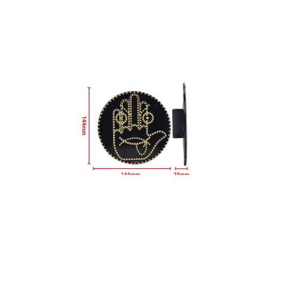 Panou LED tip emoticon zambaret , programabil, cu afisaje personalizabile controlate din telecomanda 12 gesturi Cod: FS-1804-poza 5-Dacenergy.ro