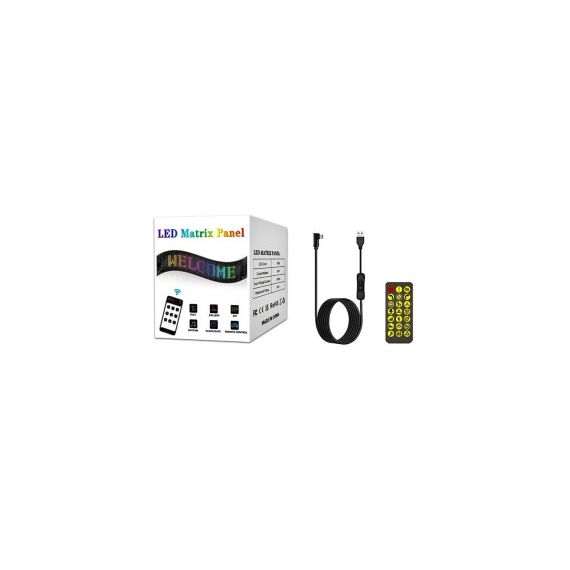 Afisaj LED programabil Eyes Devil, control Bluetooth si telecomanda, USB 5V, 192x898mm  Cod: FST-EY 1696-poza 4-Dacenergy.ro