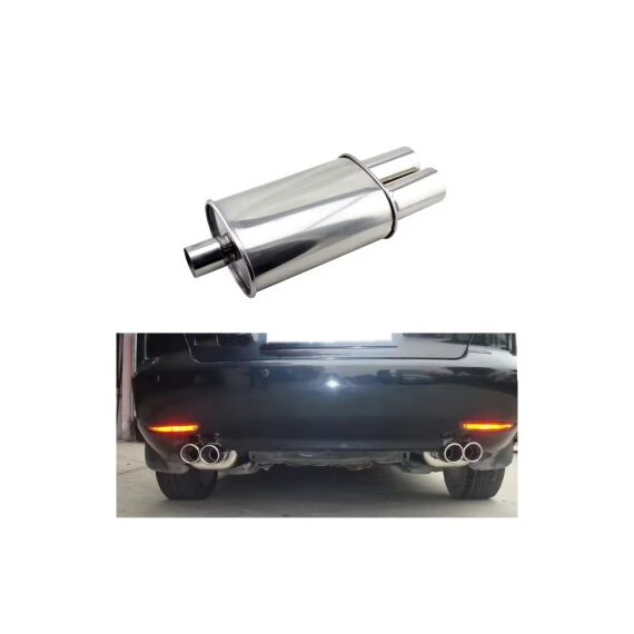 Toba sport inox dubla, diametru intrare 60 mm, lungime totala 550 mm, corp 320 mm Cod: 801212-7676P-poza 6-Dacenergy.ro