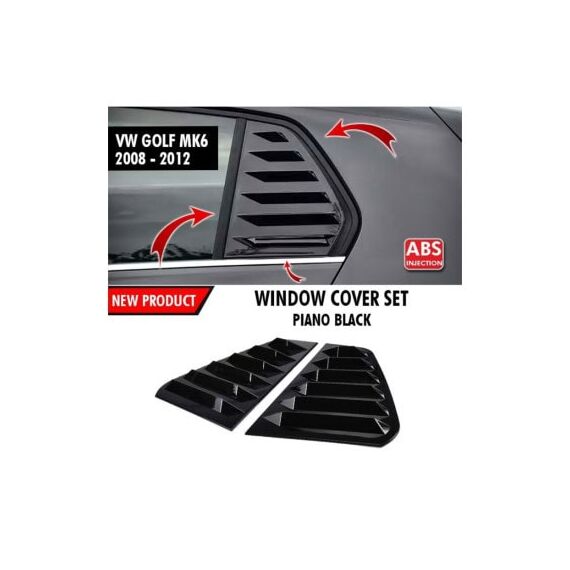 Ornament protectie geam lateral spate compatibil Volkswagen Golf 6 MK6 Hatchback 2009-2012 Cod: 34130-poza 6-Dacenergy.ro