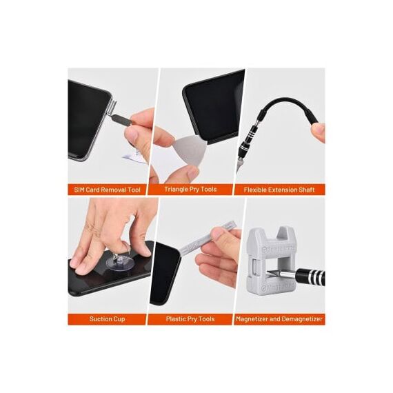 Set surubelnite precizie 115in1 cu 98 biti magnetica trusa reparatii electronice  MIV-poza 6-Dacenergy.ro