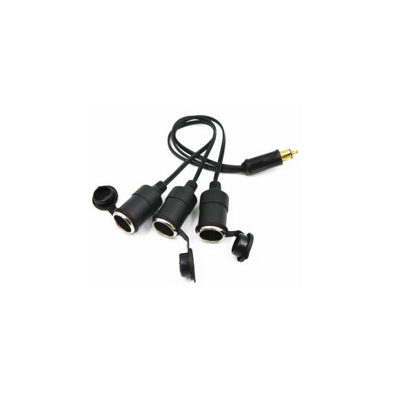 Adaptor cu cablu priza bricheta DIN la Standard cu 3 capete Max AMP: 12V20A / 24V10A  Cod: MC021-Dacenergy.ro