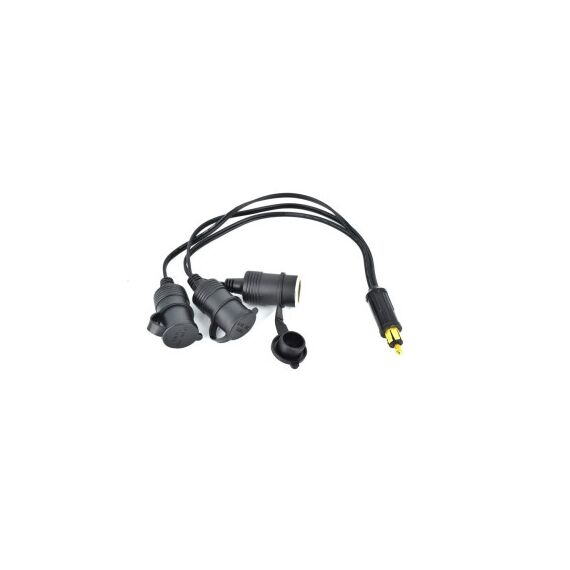 Adaptor cu cablu priza bricheta DIN la Standard cu 3 capete Max AMP: 12V20A / 24V10A  Cod: MC021-poza 2-Dacenergy.ro