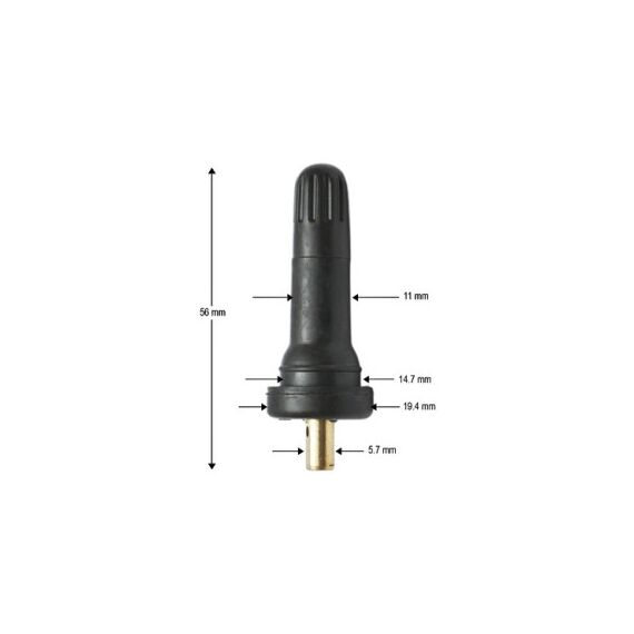 Valva tubeless pentru jante 13 inch  cauciuc negru standard auto Cod: TR413-poza 5-Dacenergy.ro
