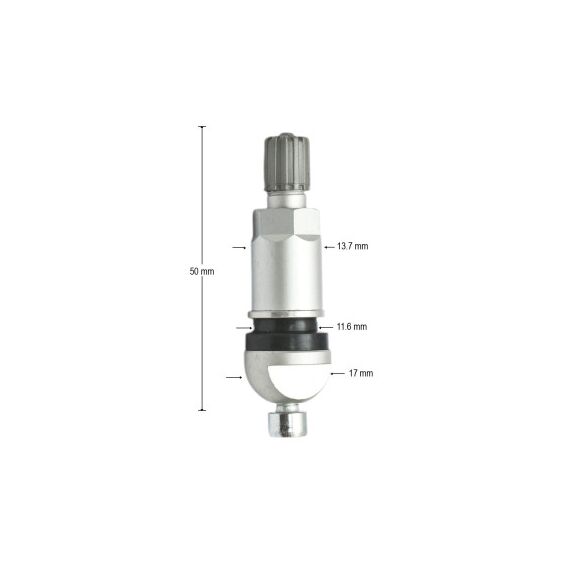 Valva roata tubeless aluminiu compatibila senzor TPMS-6 Cod: DISRW29-poza 3-Dacenergy.ro