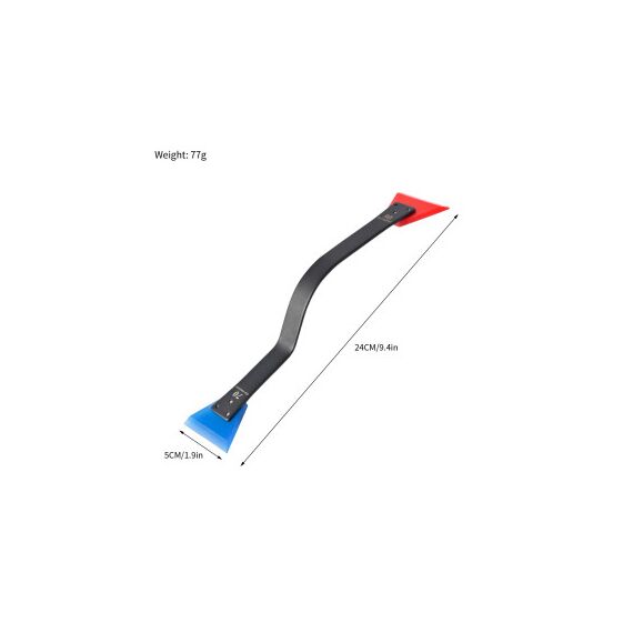 Racleta folie auto curbata dubla din silicon 70/90 durometru Cod: HS-122-poza 3-Dacenergy.ro