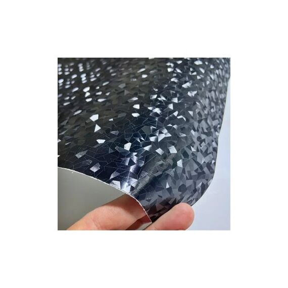 Folie auto autocolant PVC negru cu model 3D 1.52m x 1m cu tehnologie eliminare bule Cod: KM1009-poza 4-Dacenergy.ro