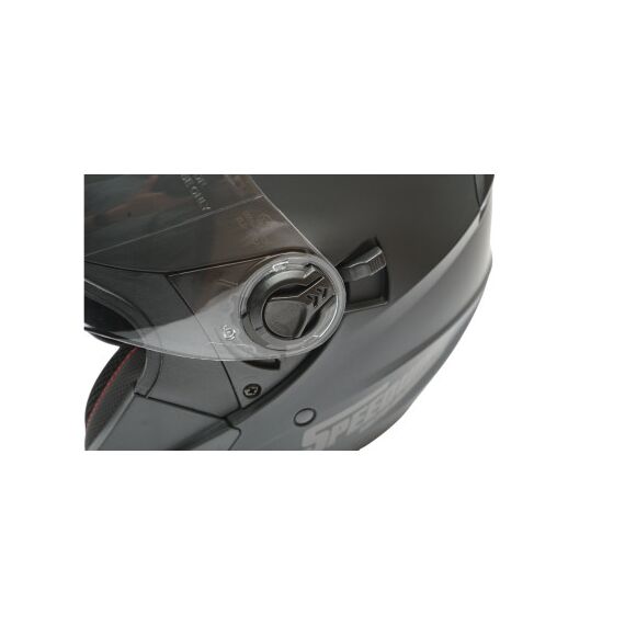 Casca moto tip jet neagra model urban cu viziera transparenta si ochelari de soare marimea XL Cod: DISTM81-poza 8-Dacenergy.ro
