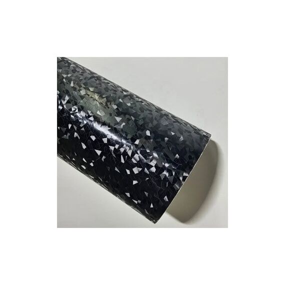 Folie auto autocolant PVC negru cu model 3D 1.52m x 1m cu tehnologie eliminare bule Cod: KM1009-poza 2-Dacenergy.ro