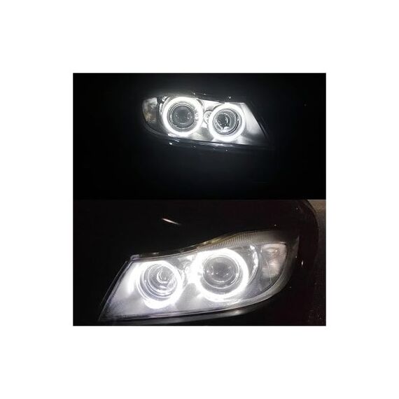 Set 2 becuri LED Marker Angel Eyes auto compatibil BMW Seria 3 E90 E91 fara facelift 6W alb xenon 6000K canbus Cod: A.E.3003-poza 4-Dacenergy.ro