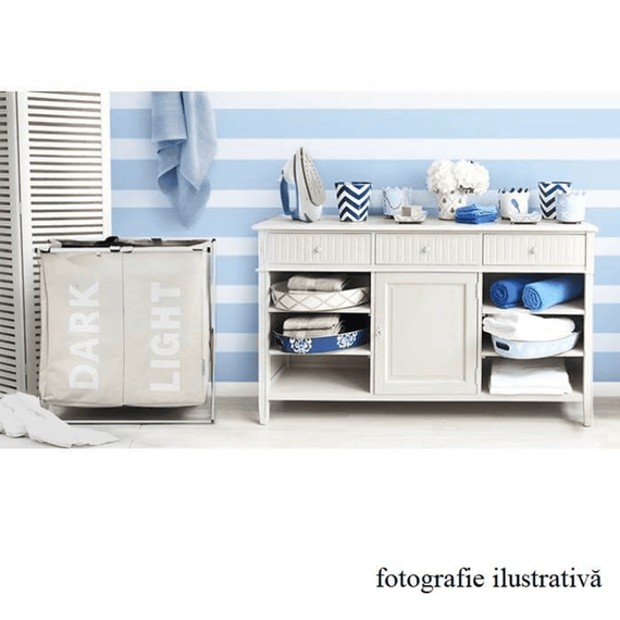 Coş de rufe din pânză, gri-bej, LAUNDRY NEW TYP 1-poza 2-Dacenergy.ro