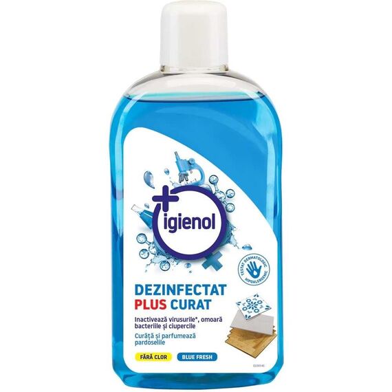 Solutie dezinfectanta universala Igienol, lichid fara clor, antibacterian, multi-suprafete, 1 L, albastru-Dacenergy.ro