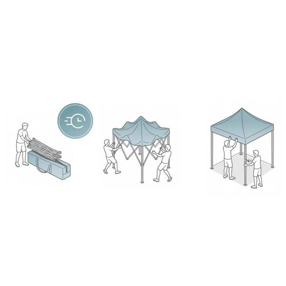 Pavilion de gradina, cu 3 pereti, fabricat din PVC, constructie din otel, acoperisul din PVC 1280D – 100% impermeabil, filtru UV UPF50+, 3 x 6 m, negru-poza 3-Dacenergy.ro