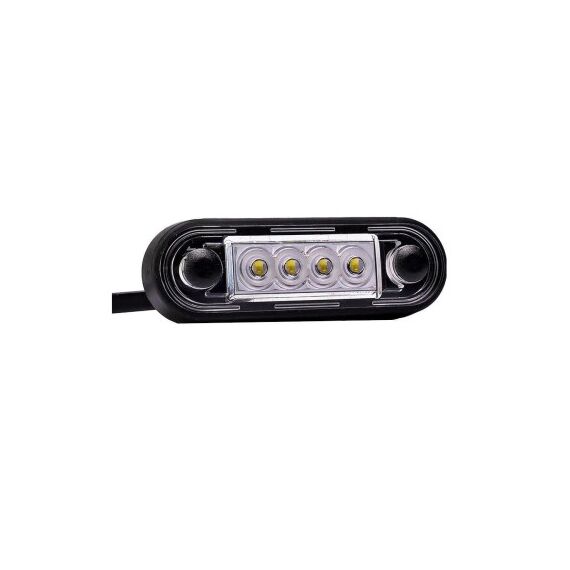 Lampa gabarit auto LED slim alba 84x27 mm 12-36V cu garnituri bullbar Fristom Cod: FT-073B-Dacenergy.ro