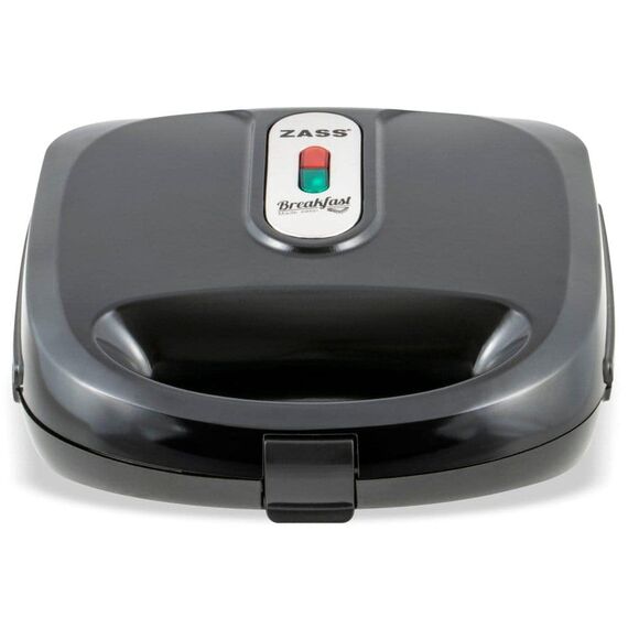 Sandwich maker, 750 W, placi teflonate si neaderente tip grill, indicatoare tip LED pentru functionare, carlig de inchidere, control electronic al temperaturii, negru-poza 3-Dacenergy.ro