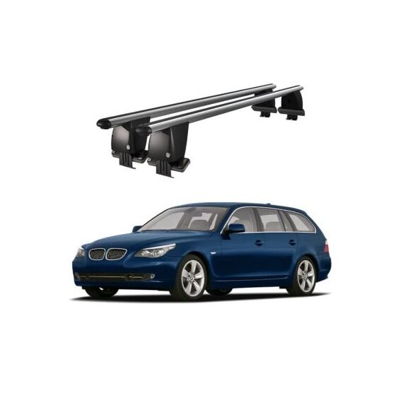 Bare transversale portbagaj auto aluminiu compatibile plafon neted BMW Seria 5 E61 Touring 2003-2010 argintii sau negre Cod: CB200101 Kit-101-Dacenergy.ro