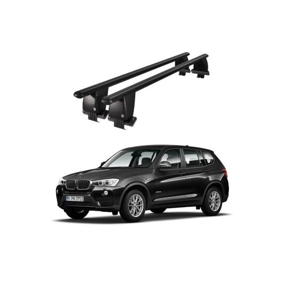 Bare transversale portbagaj auto aluminiu compatibile plafon neted BMW X3 F25 2010-2017 argintii sau negre Cod: CB200101 Kit-102-poza 2-Dacenergy.ro