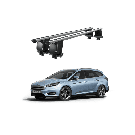 Bare transversale portbagaj auto aluminiu compatibile plafon neted Ford Focus III Combi 2011-2018 argintii sau negre Cod: CB200101 Kit-103-Dacenergy.ro