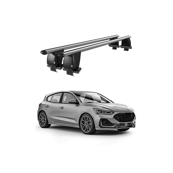 Bare transversale portbagaj auto aluminiu compatibile plafon neted Ford Focus IV 2018-> argintii sau negre Cod: CB200101 Kit-105-Dacenergy.ro