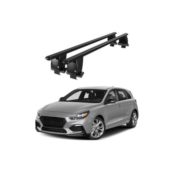 Bare transversale portbagaj auto aluminiu compatibile plafon neted Hyundai Elantra GT PD 2017-> argintii sau negre Cod: CB200101 Kit-102-poza 2-Dacenergy.ro