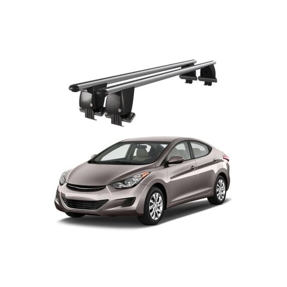 Bare transversale portbagaj auto aluminiu compatibile plafon neted Hyundai Elantra UD 2011-2015 argintii sau negre Cod: CB200101 Kit-102-Dacenergy.ro
