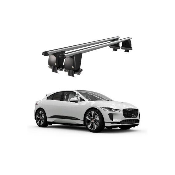 Bare transversale portbagaj auto aluminiu compatibile plafon neted Jaguar I-Pace 2018-> argintii sau negre Cod: CB200101 Kit-101-Dacenergy.ro