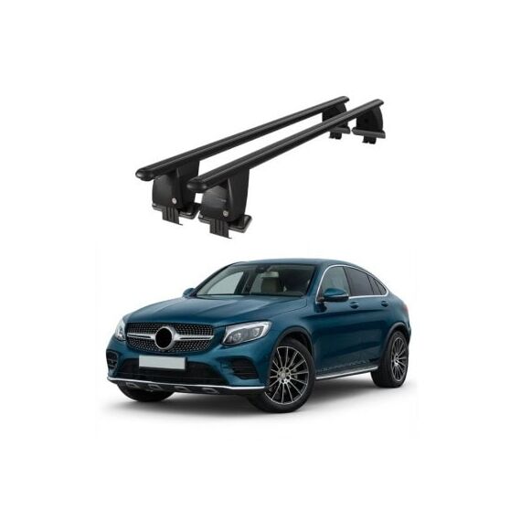 Bare transversale portbagaj auto aluminiu compatibile plafon neted Mercedes-Benz GLC X253 2015-2020 argintii sau negre Cod: CB200101 Kit-101-poza 2-Dacenergy.ro