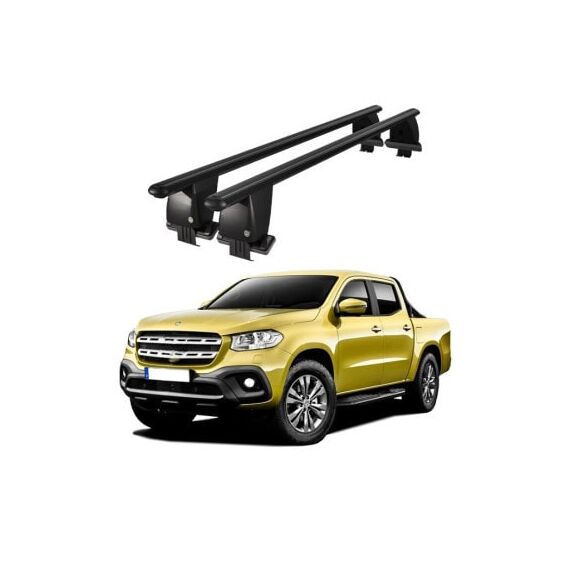 Bare transversale portbagaj auto aluminiu compatibile plafon neted Mercedes-Benz X-Class 470 2018-> argintii sau negre Cod: CB200101 Kit-102-poza 2-Dacenergy.ro