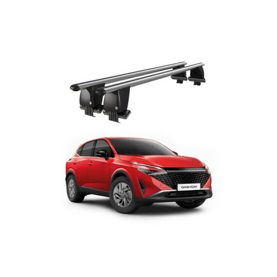 Bare transversale portbagaj auto aluminiu compatibile plafon neted Nissan Qashqai J12 2021-> argintii sau negre Cod: CB200101 Kit-101-Dacenergy.ro