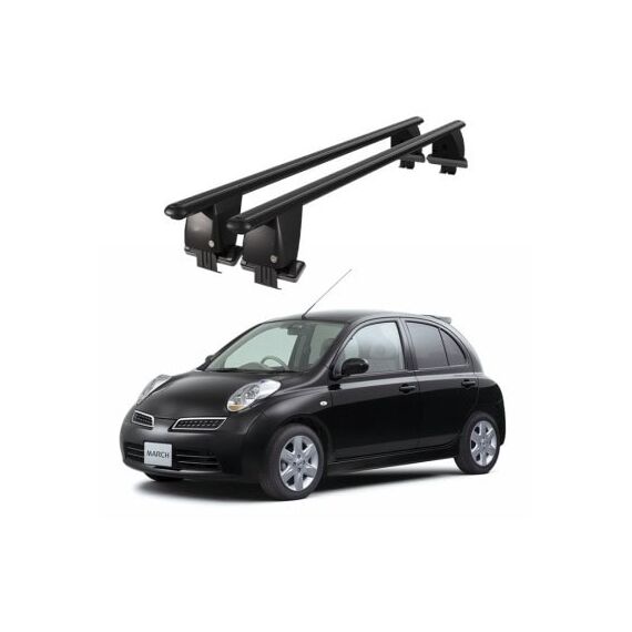 Bare transversale portbagaj auto aluminiu compatibile plafon neted Nissan Note Versa 2004-2012 argintii sau negre Cod: CB200101 Kit-108-poza 2-Dacenergy.ro