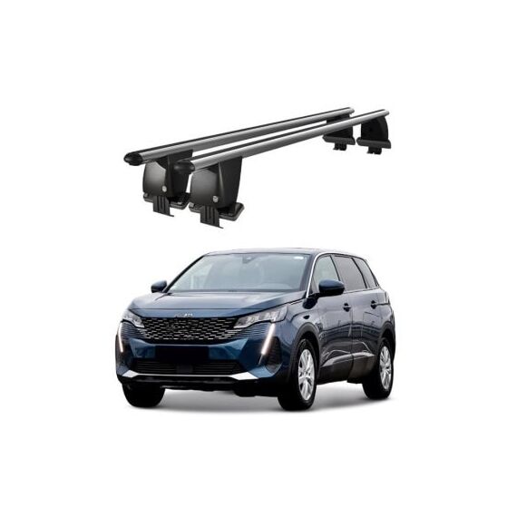 Bare transversale portbagaj auto aluminiu compatibile plafon neted Peugeot 5008 2021-> argintii sau negre Cod: CB200101 Kit-107-Dacenergy.ro
