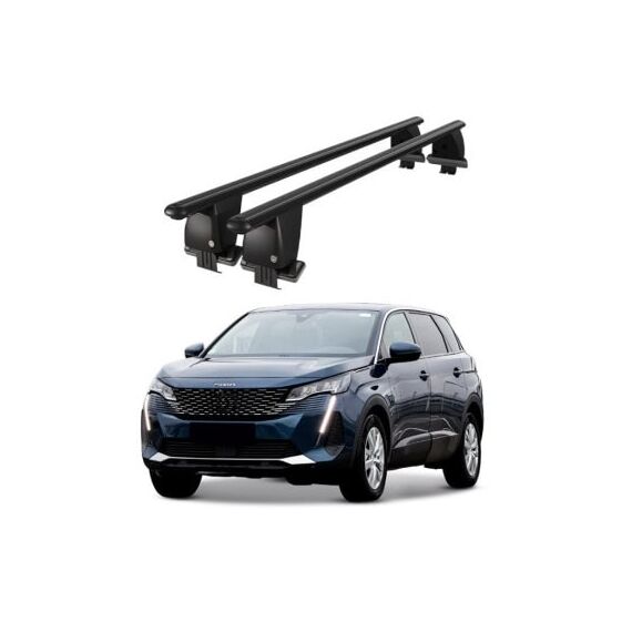 Bare transversale portbagaj auto aluminiu compatibile plafon neted Peugeot 5008 2021-> argintii sau negre Cod: CB200101 Kit-107-poza 2-Dacenergy.ro
