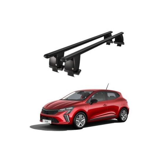 Bare transversale portbagaj auto aluminiu compatibile plafon neted Renault Clio V 2019-> argintii sau negre Cod: CB200101 Kit-105-poza 2-Dacenergy.ro