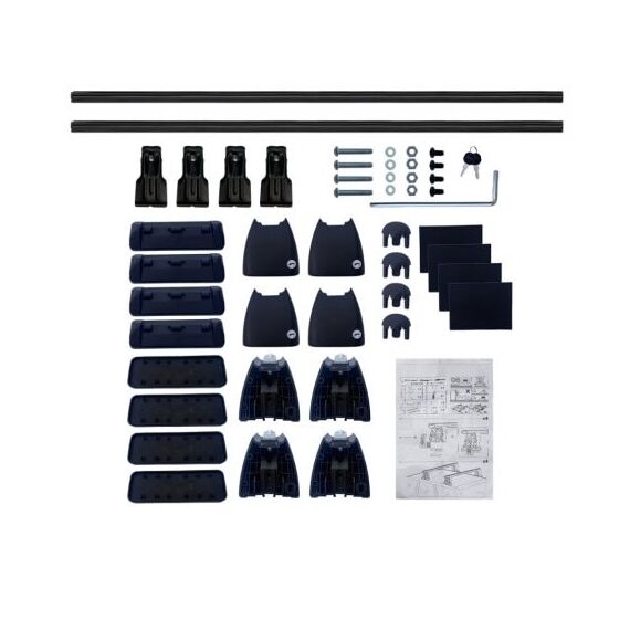 Bare transversale portbagaj auto aluminiu compatibile plafon neted Renault Clio V 2019-> argintii sau negre Cod: CB200101 Kit-105-poza 7-Dacenergy.ro