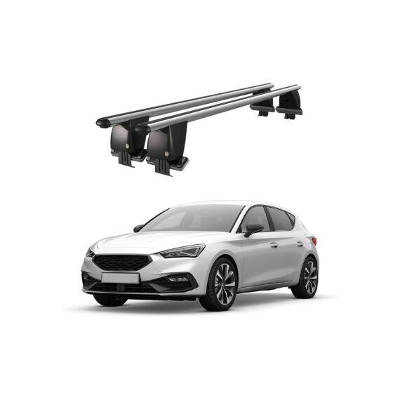 Bare transversale portbagaj auto aluminiu compatibile plafon neted Seat Leon Mk4 2020-> argintii sau negre Cod: CB200101 Kit-101-Dacenergy.ro