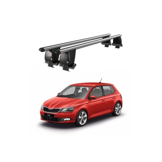 Bare transversale portbagaj auto aluminiu compatibile plafon neted Skoda Rapid NH1 Spaceback 2013-> argintii sau negre Cod: CB200101 Kit-109-Dacenergy.ro