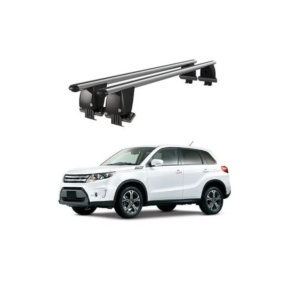 Bare transversale portbagaj auto aluminiu compatibile plafon neted Suzuki Vitara LY 2015-> argintii sau negre Cod: CB200101 Kit-102-Dacenergy.ro