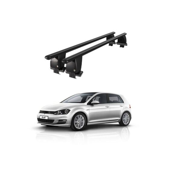Bare transversale portbagaj auto aluminiu compatibile plafon neted Volkswagen Golf 7 5G Sportsvan 2014-2019 argintii sau negre Cod: CB200101 Kit-103-poza 2-Dacenergy.ro