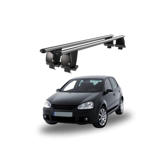 Bare transversale portbagaj auto aluminiu compatibile plafon neted Volkswagen Golf Plus 1K 2003-2008 argintii sau negre Cod: CB200101 Kit-102-Dacenergy.ro