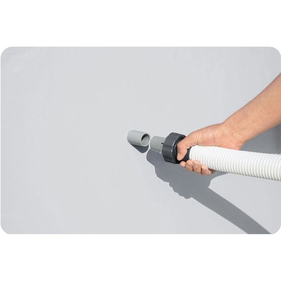 Pompa Filtrare Piscina Bestway, Bile Filtrante, 5678 l/h, Racord 38mm cu Adaptor 32mm, 220-240V, Compatibila Piscine 1100-31700 l, Furtunuri Conectare, Coliere, Sita si Bila Filtranta, 6.74 kg, Gri-poza 10-Dacenergy.ro