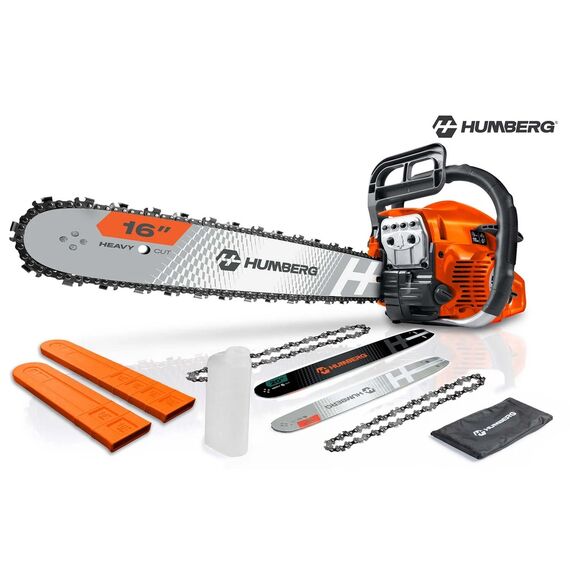 Drujba Benzina Humberg, Motor 2 Timpi 58 cm3 / 2.3 kW, Sina max 50 cm, Set 2 Sine Ghidaj 16 si 20 Inch-poza 13-Dacenergy.ro